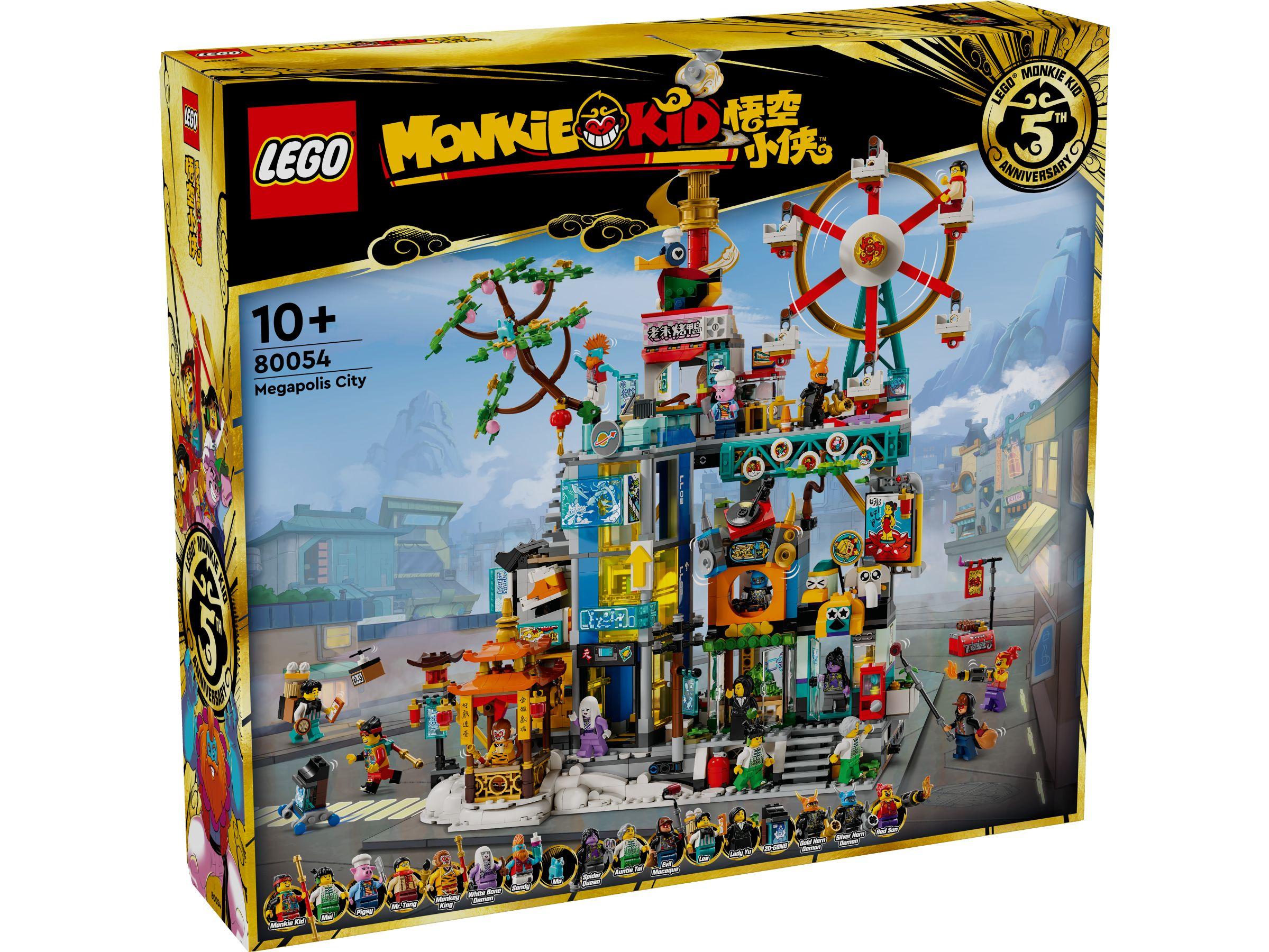 LEGO Monkie Kid Megapolis City 5th Anniversary 80054, Stavebnica, 10 rok / roky, Plast, 2330 kusov, 3,78 kg