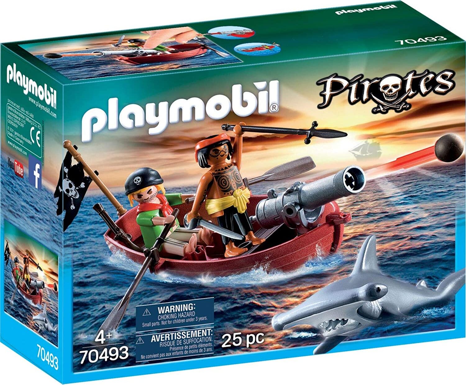 PLAYMOBIL 70493 - Piratenboot mit Kanone