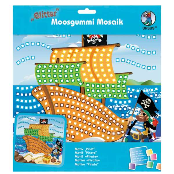 Buntpapierfabrik Ludwig Bähr URSUS Moosgummi-Mosaik "Glitter - Pirat" 8420005