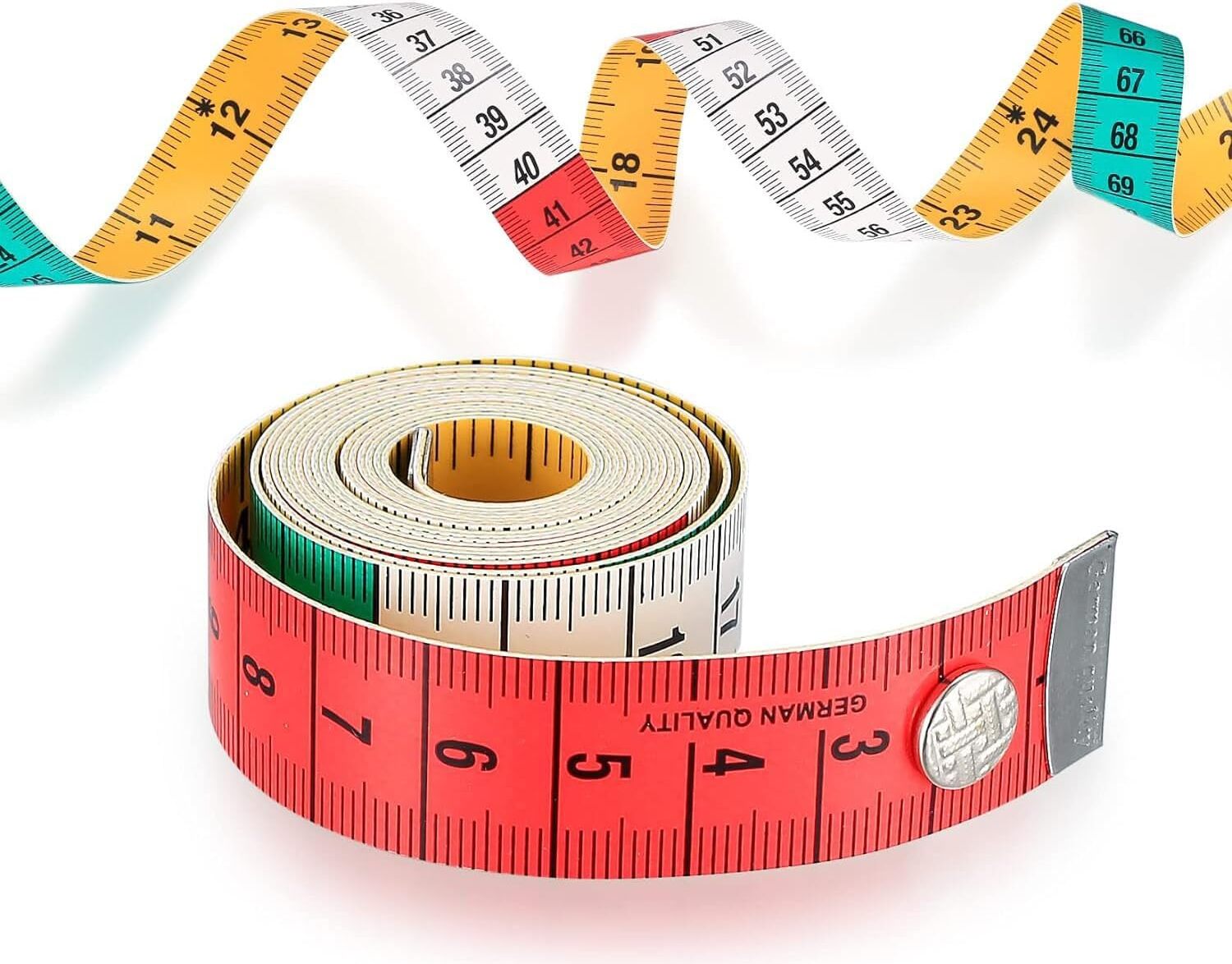 Zimtky SchneidermaßBand for Sewing Weiches Doppelmaßband 150 cm / 60 Zoll Maßband mit Knopf, Körper- und Umfangsmaßband für Schneider, Handwerker und Haushalte Z250605B0D5TRJYSP