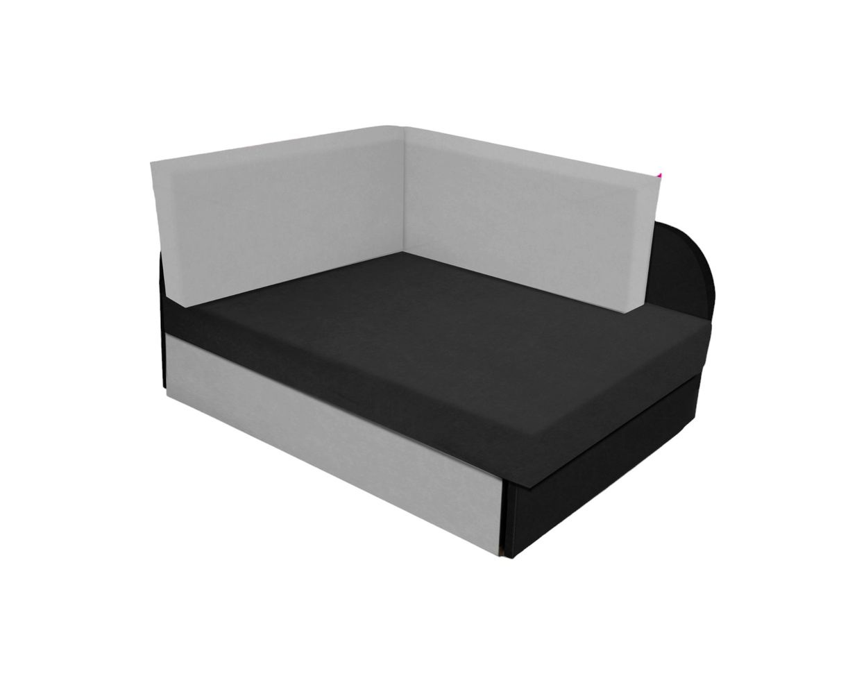 VENETI Kinderschlafsofa FATAJA - schwarz/grau 060-02-00090