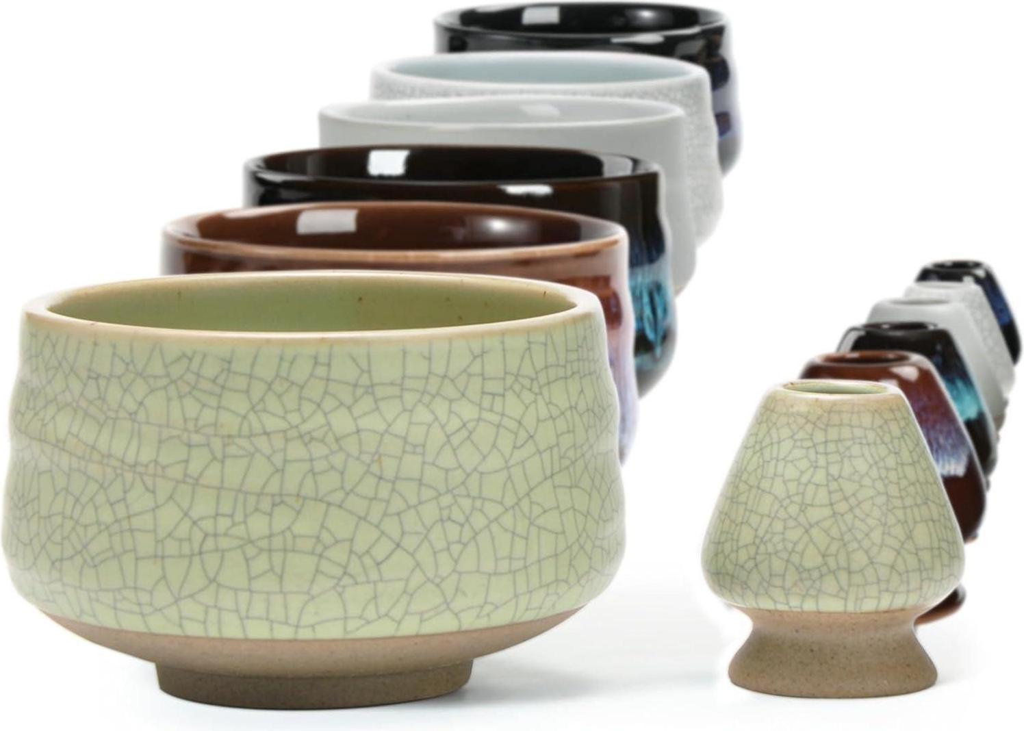 Sonstige Chawan Matcha Tea Bowl und Whisk Set, 18 Unzen, mattes hellgrün, lebensmittelecht MB-6