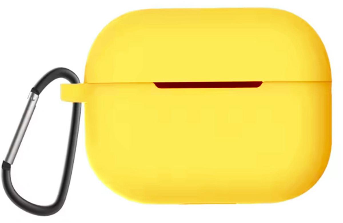 Gelbe AirPods-Hülle – Silikonhülle passend für AirPods Pro – Hülle mit Karabiner – Hülle passend für AirPods Pro – Silikon-Schutzhülle – Gelb – CHPN 229179