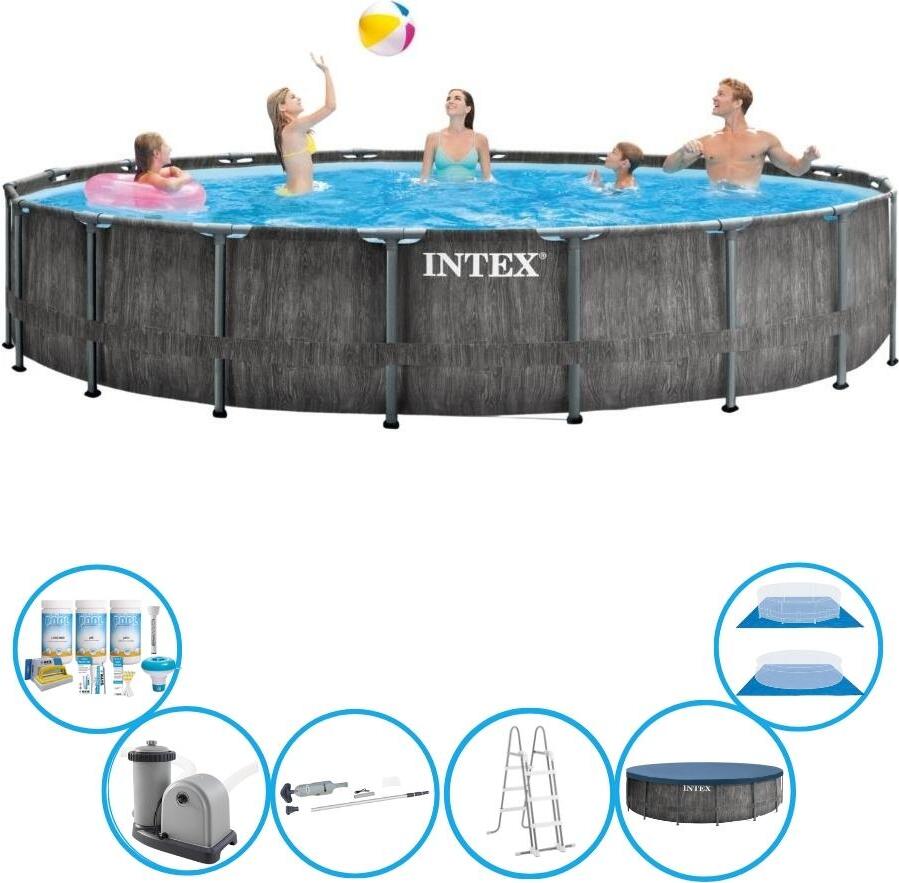 Intex Pool Prism Frame Greywood- Ponuka bazénov - 549x122 cm