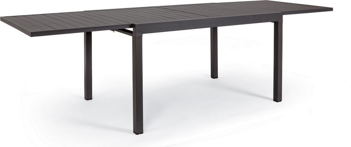 Gartentisch - Anthrazit - Aluminiumrahmen - 135 x 90 cm - ausziehbar