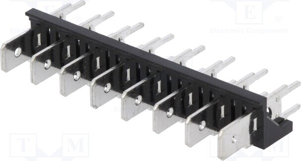 TNE 2x Verbinder: Verbindungsleiste Wege: 8 250V THT gerade 6,3mm 12A XY256V-A(7.62)- _1GH_ST-LP-8