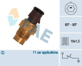 FAE 36160 Spínač teploty ventilátora chladiča Tepelný spínač