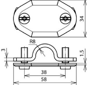Dehn & Söhne 480004 Nummernschild Al 16mm ohne Nummer