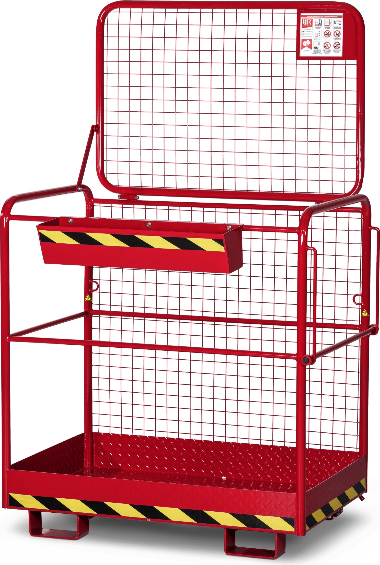 R+R Industrietechnik RR Industrietechnik Arbeitskorb Typ RAK-Eco RAL 3000 feuerrot 120000103