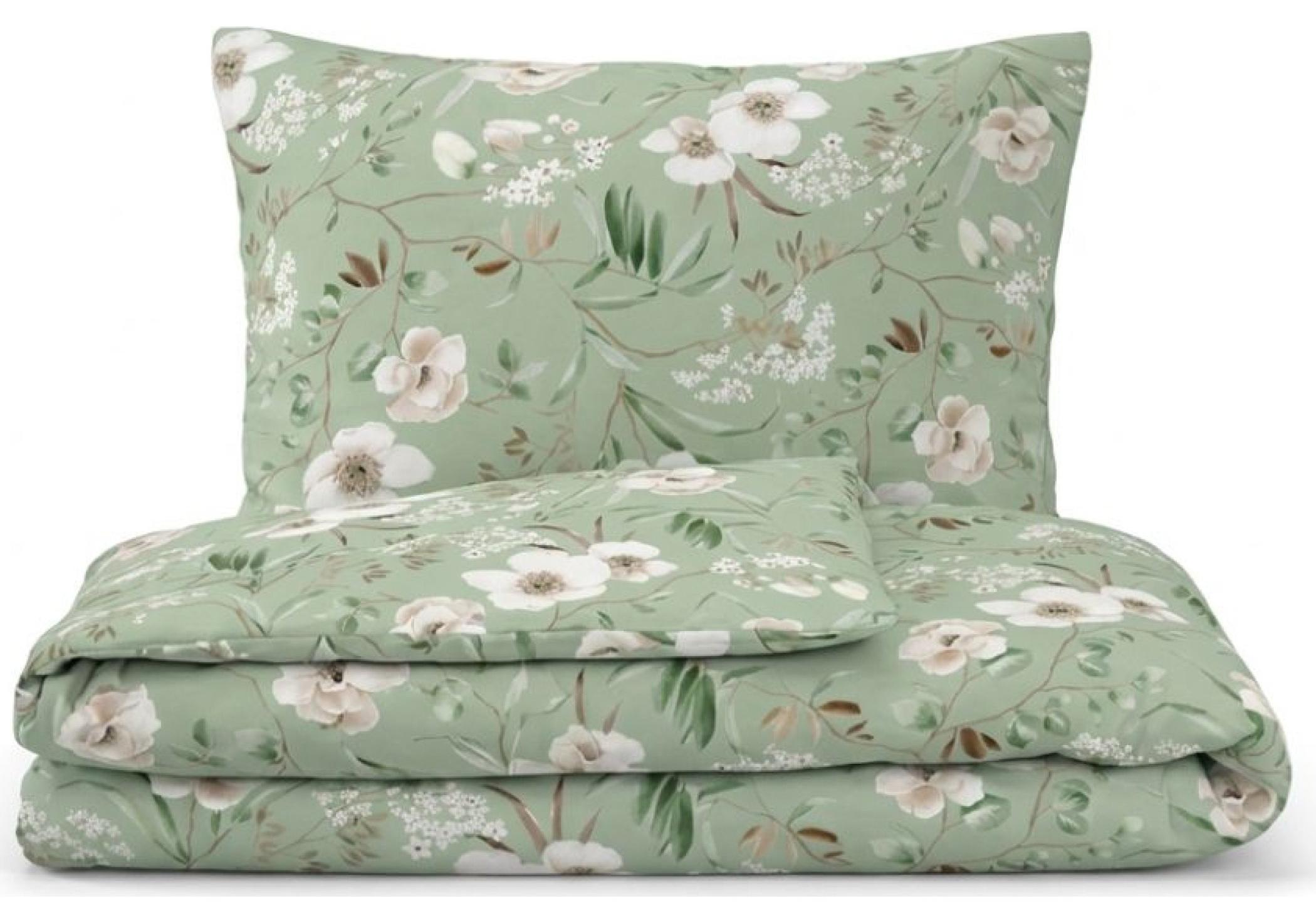 KVALITEX Baumwollbettwäsche DELUX MAGNOLIA grün