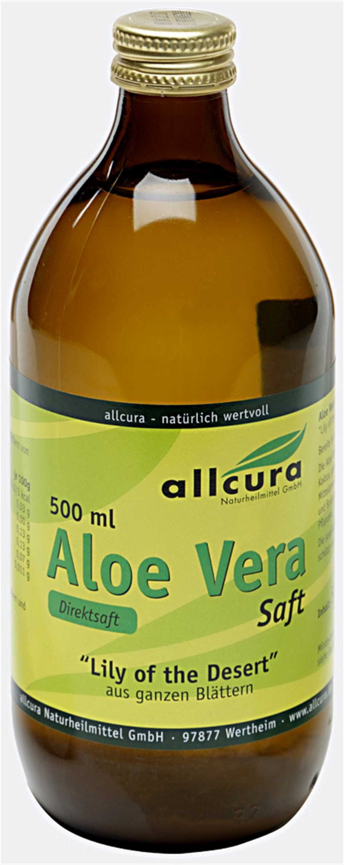 allcura Aloe Vera Saft aus ganzen Blttern, 500 ml Lsung