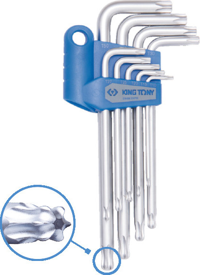 King Tony Torx 9Szt..extra Dugi T10-T50 Blister