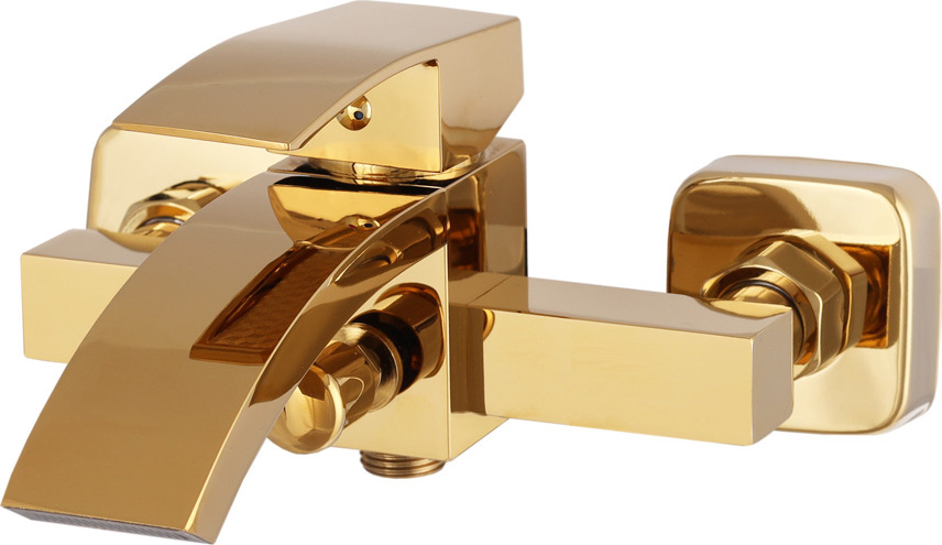 Badezimmer Wasserhahn Gold Wasserfall Cascade