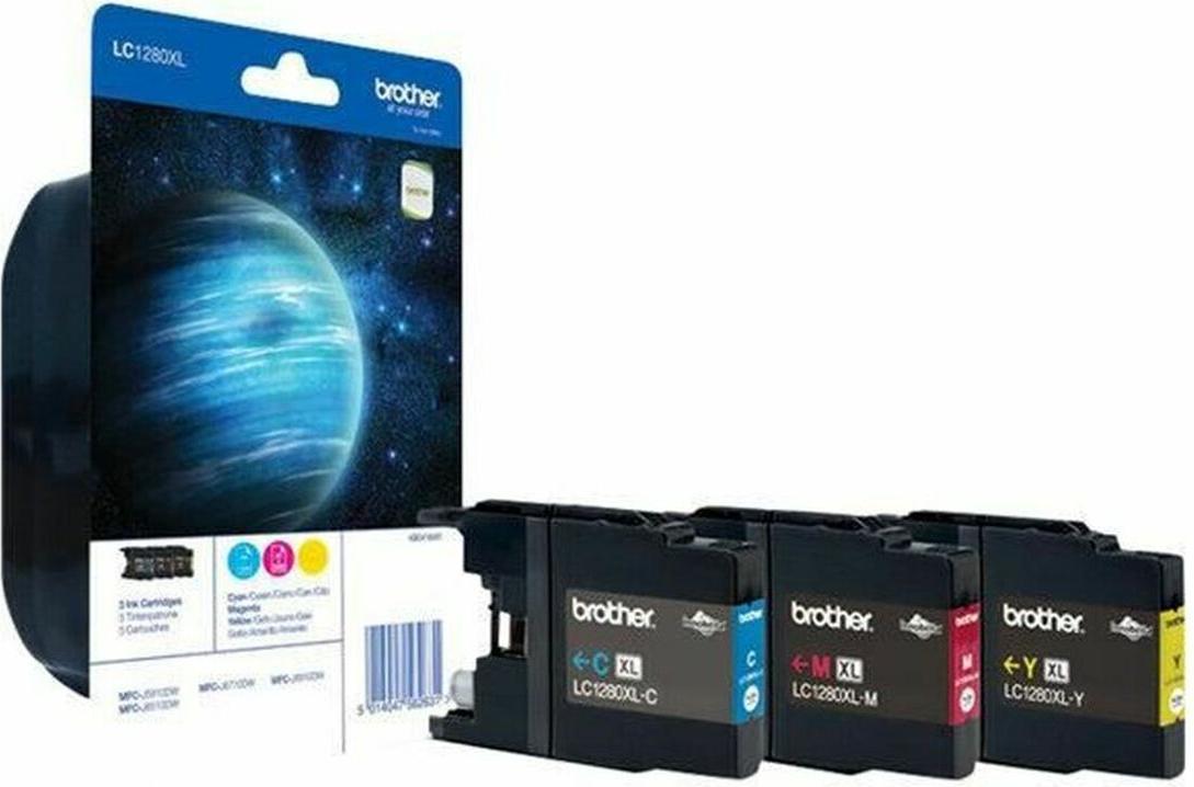 Brother LC1280XL Rainbow-Pack - 3er-Pack - mit hoher Kapazitt LC1280XLRBWBP