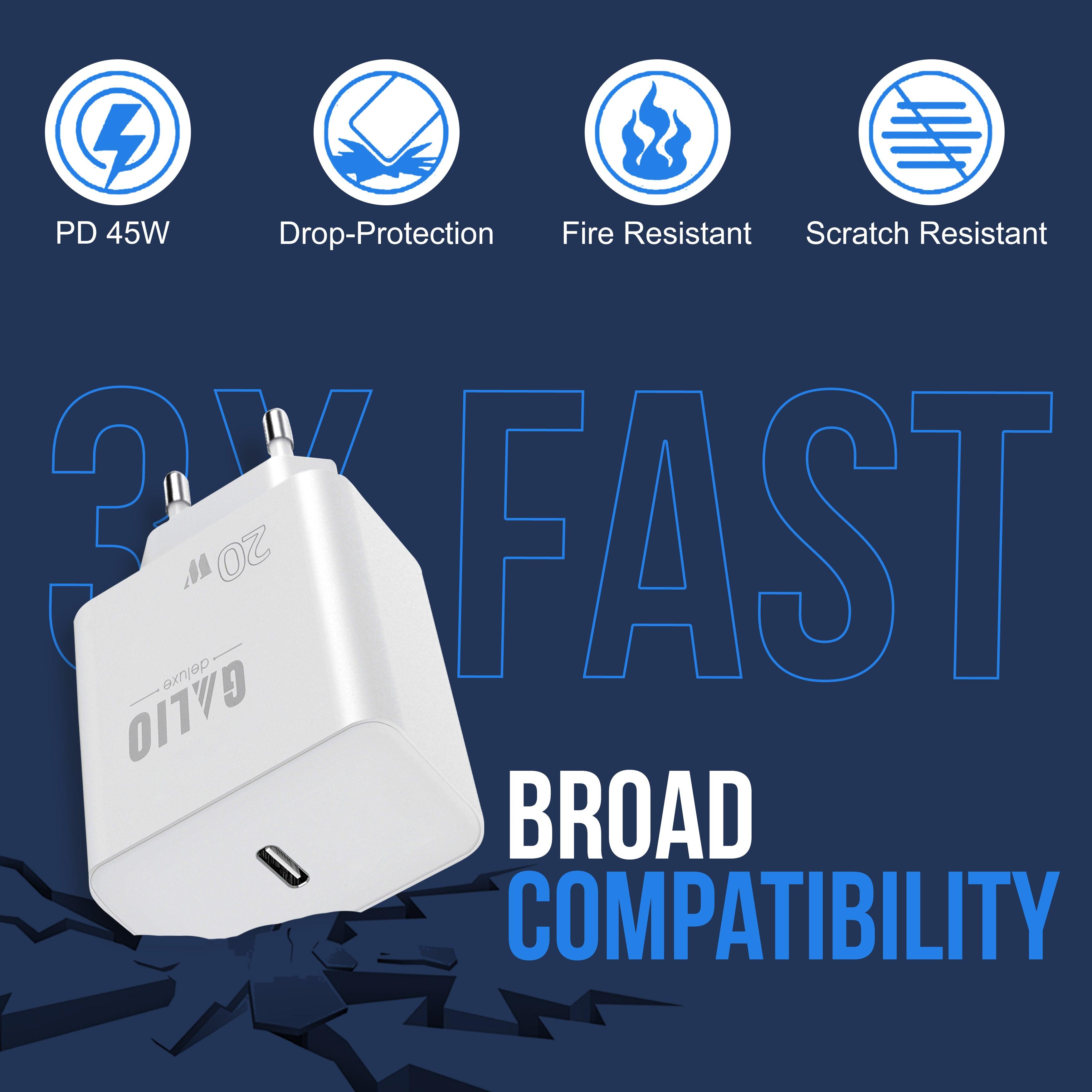 USB C nabíjačka USB napájací adaptér Rýchla nabíjačka Nabíjačka pre mobilné telefóny Napájací adaptér 20 W USB-C rýchla nabíjačka - kompatibilný s iPhone iPad, Samsung, Google Pixel, AirPods a ďalšími zariadeniami - typ C 1 meter