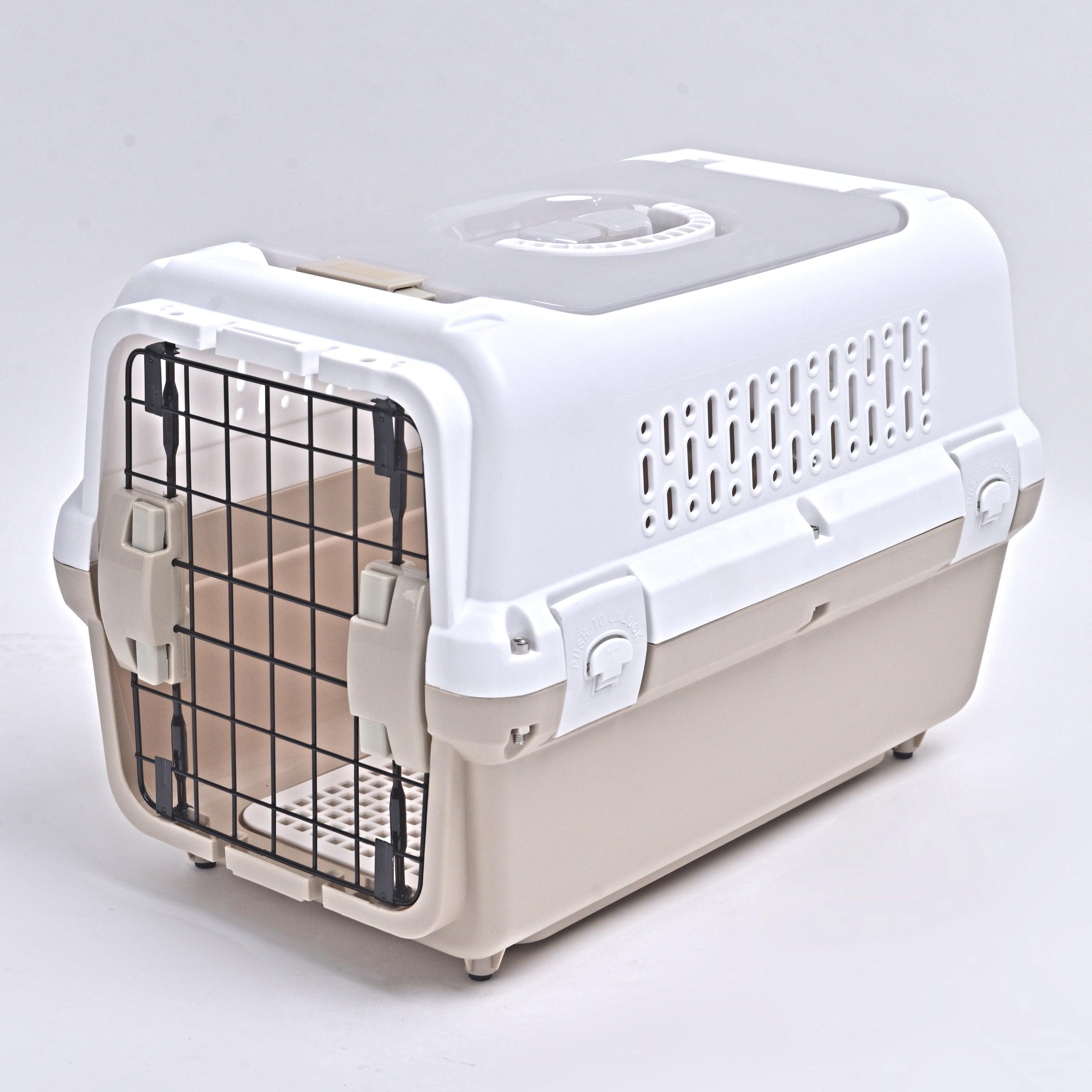 RHRQuality Reisekorb – 50 x 50 x 35 cm – Kunststoff-Reisekorb – Für Katzen – Cappuccino RHR1003-CB