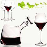 IMPERIAL glass IMPERIAL Weindekanter Set mit 4 Rotweingläsern aus Crystalline Glas Serie 