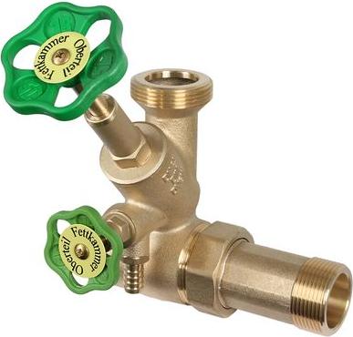 Js Abzweig-T-Ventil, Freistrom St.sp.,Dn32,Eing.1 1/4,Ob.a.1 1/2