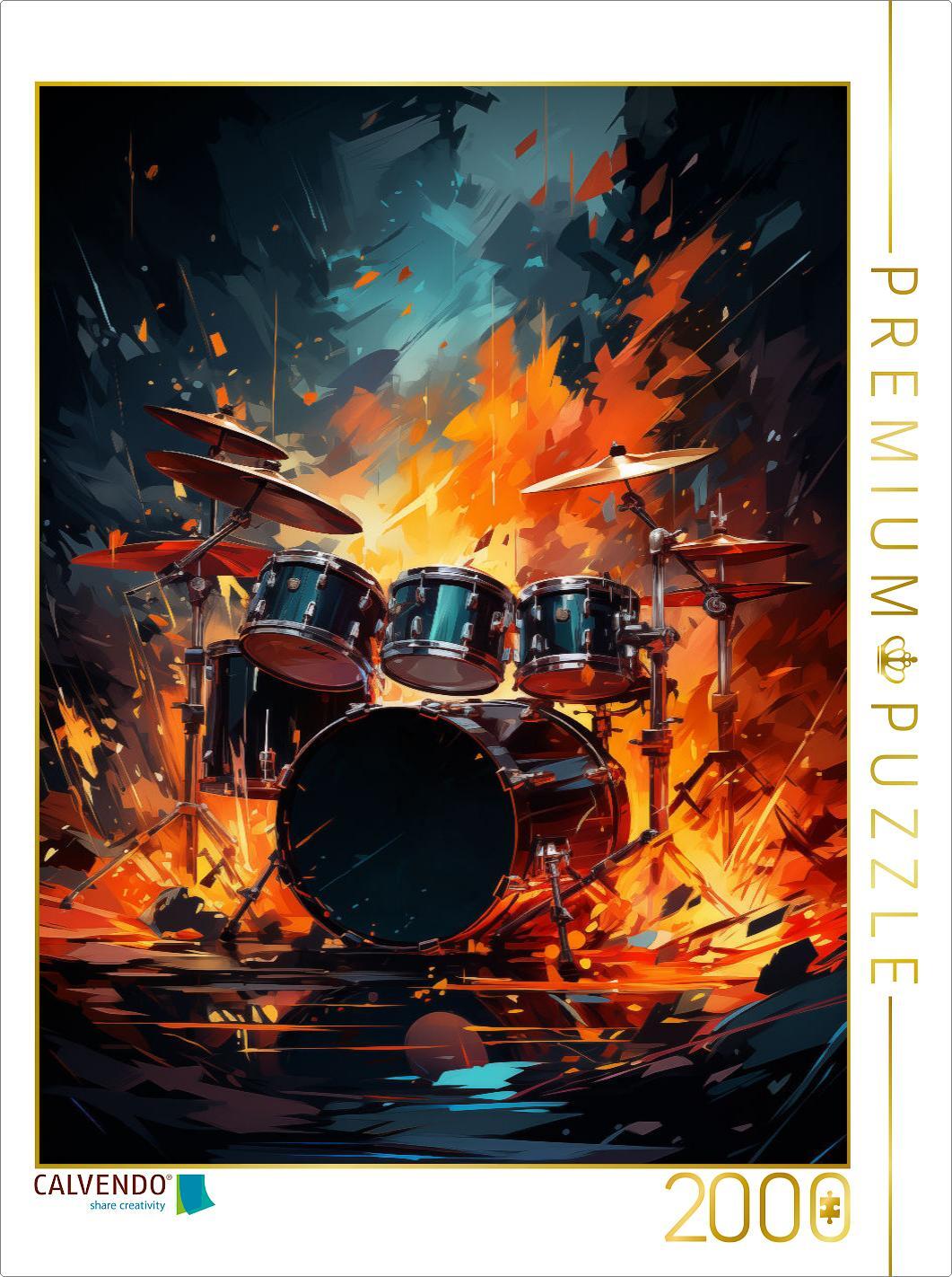 CALVENDO Puzzle Feuertanz der Rhythmen | 2000 Teile Lege-Größe 90x67cm Foto-Puzzle für glückliche Stunden