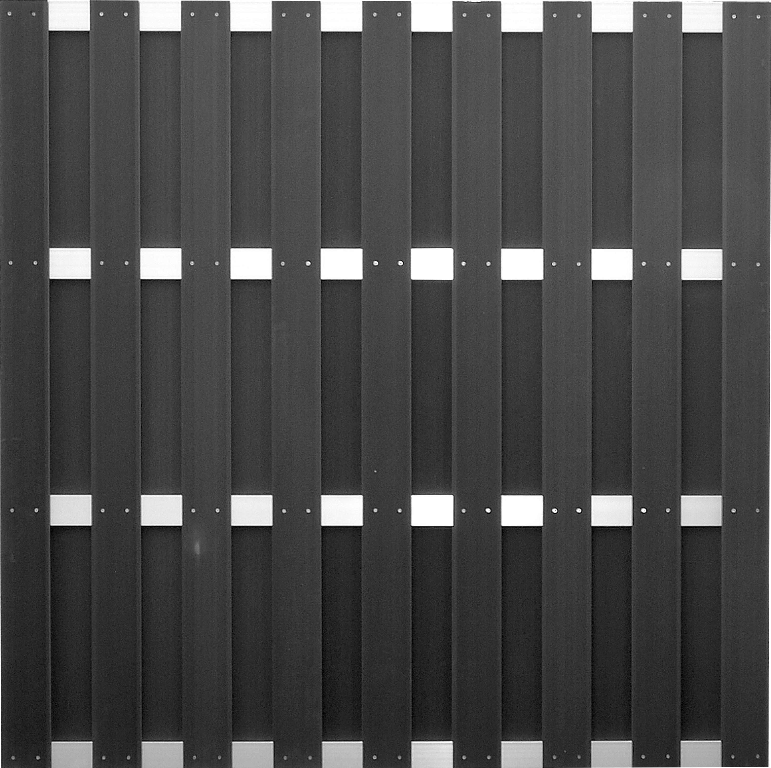 Tetzner & Jentzsch T&J ELDENA WPC/ALU Sichtschutzzaun 1800 x 1800 mm Anthrazit