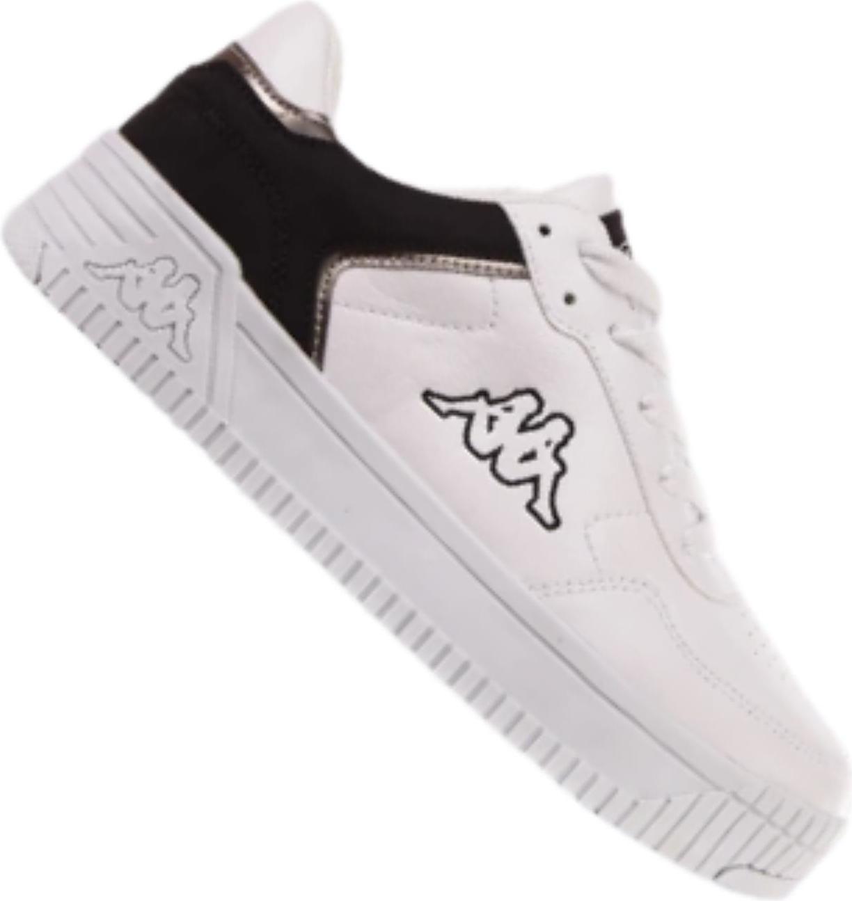 KAPPA Damen-Sneakers Weiß Gr. 39 im eleganten Look mit Glitterdetails