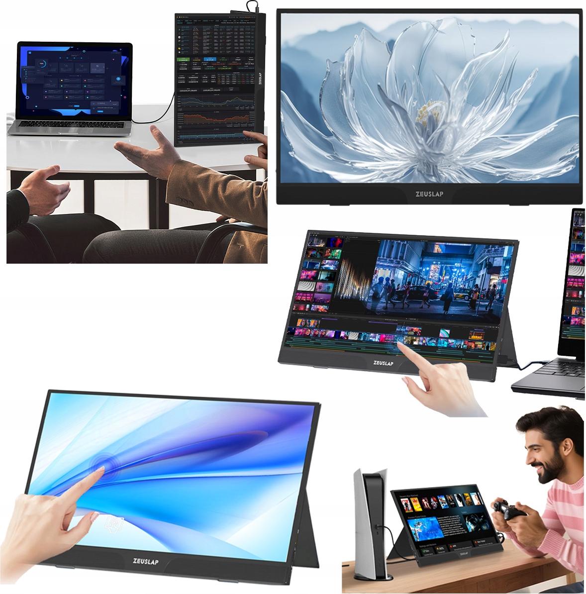 Mobilný monitor pre notebook telefón 15,6" dotykový FHD Zeuslap Z15st