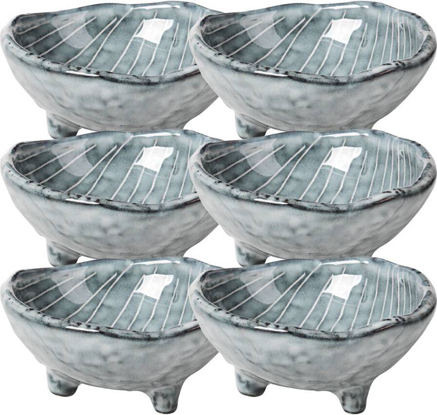 Broste Copenhagen Copenhagen NORDIC SEA Schale S mit kleinen Füßen 8,5 cm Set6