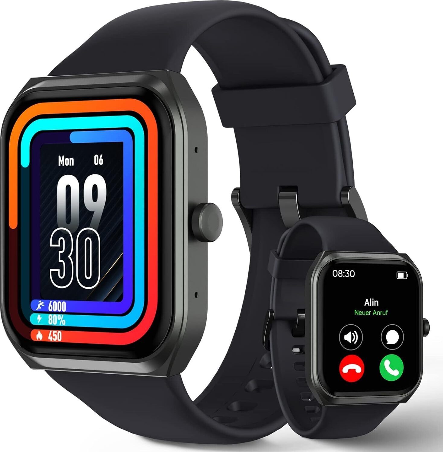 Smartwatch muži s funkciou telefónu - 1,91'' IP68 vodotesný, 24 hodín srdcový tep, SpO2, monitor spánku, počítadlo krokov, 112+ športov, Android IOS