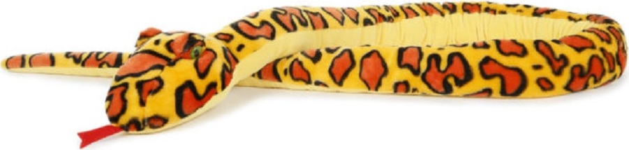 Semo Plüschtier Schlange 250cm, gelb rot, Kuscheltiere Stofftiere Schlangen Reptilien Kriechtiere SNO-98LY01
