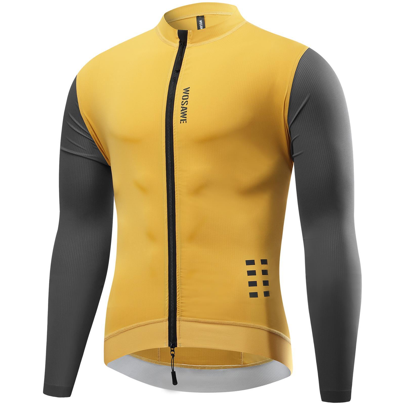 Lixada Herren Radtrikot Langarm Rennradtrikot Reflektierende atmungsaktive Radsportoberteile