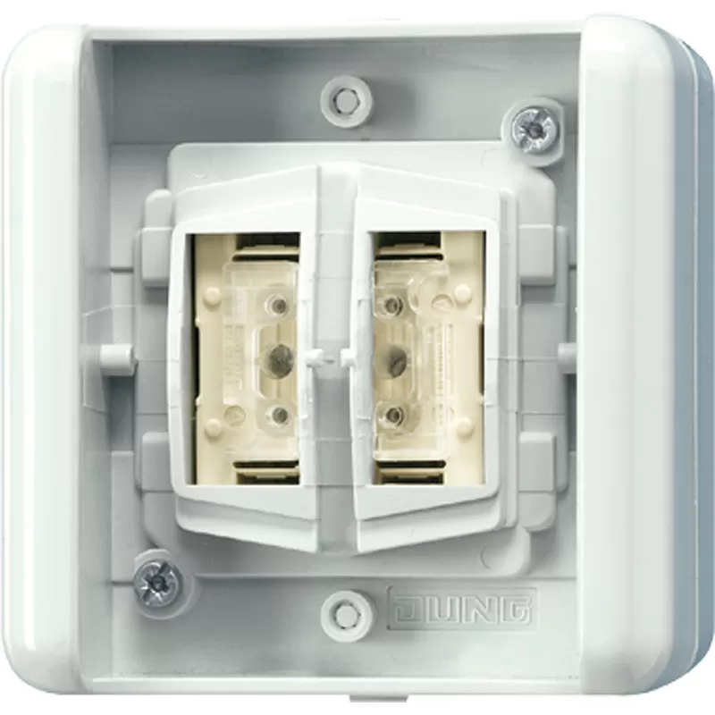 Jung KNX Taster BA 2f. Mittenstellung 8472.02 LEDW (8472.02LEDW)