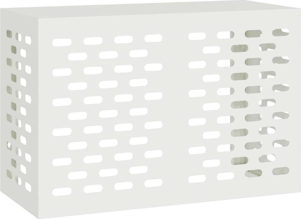 vidaXL Klimaanlagenabdeckung Weiß 90 x 40 x 60 cm Stahl 865891