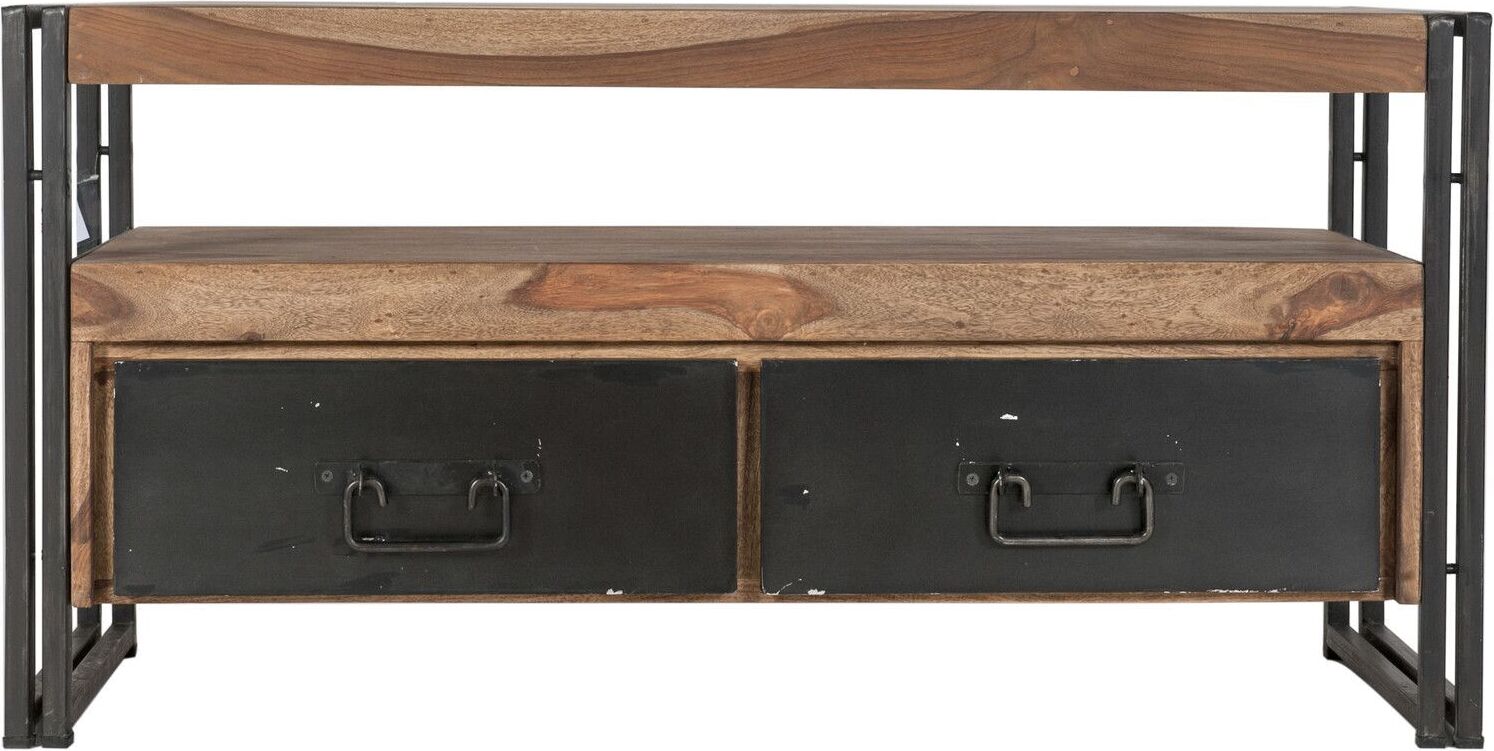 SIT Möbel GmbH Lowboard Panama, 112 cm breit, 40 cm tief, aus Akazie und Altmetall, natur/antikschwarz SIT-09215-01