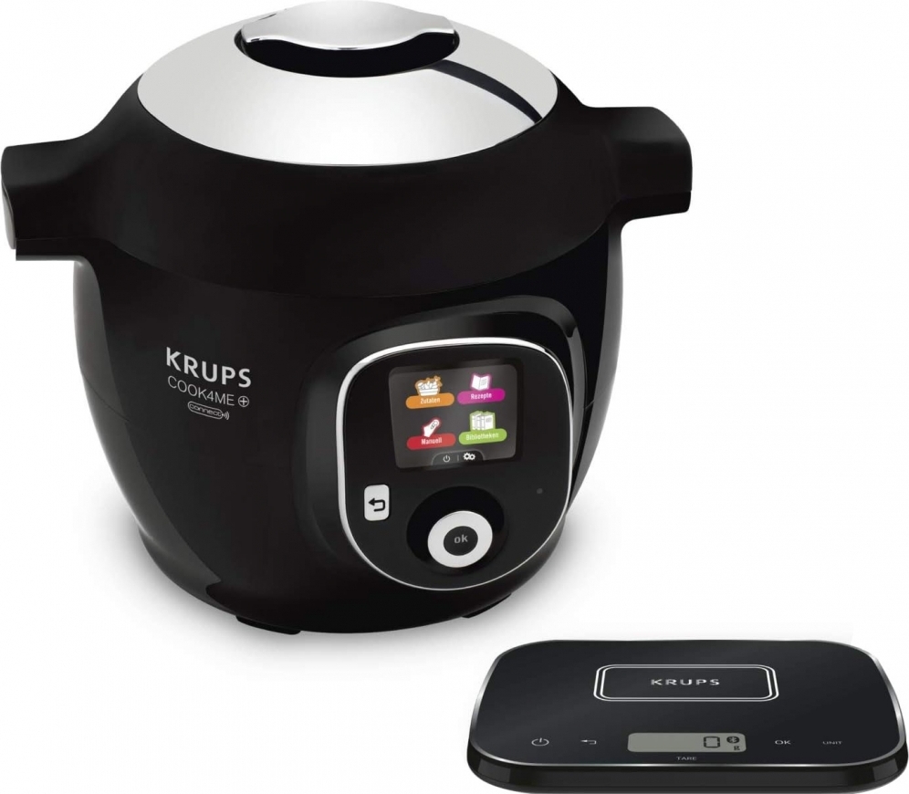 Krups Cook4Me+ CZ8568, 6 L, 1600 W, Čierna, Keramický, LCD, 6 osôb