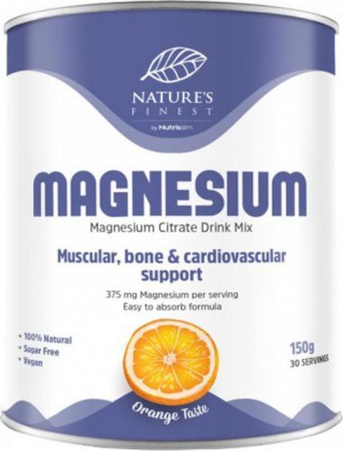 nutrisslim Magnesium - Pulver mit Magnesiumcitrat - zur Verringerung von Müdigkeit - 150 g 5487