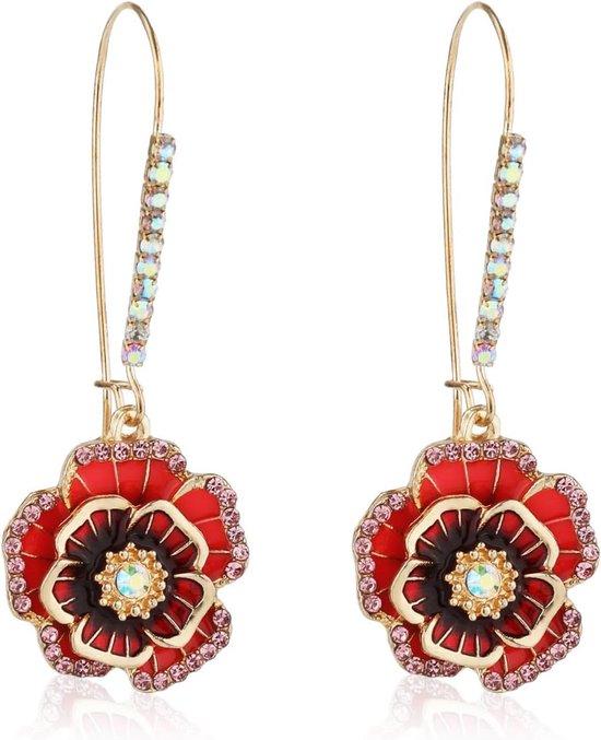 OEM Glanzende Rose Oorbellen für Mädchen Frauen - Feierliche Verjährungs-Outfit Accessoires 2026
