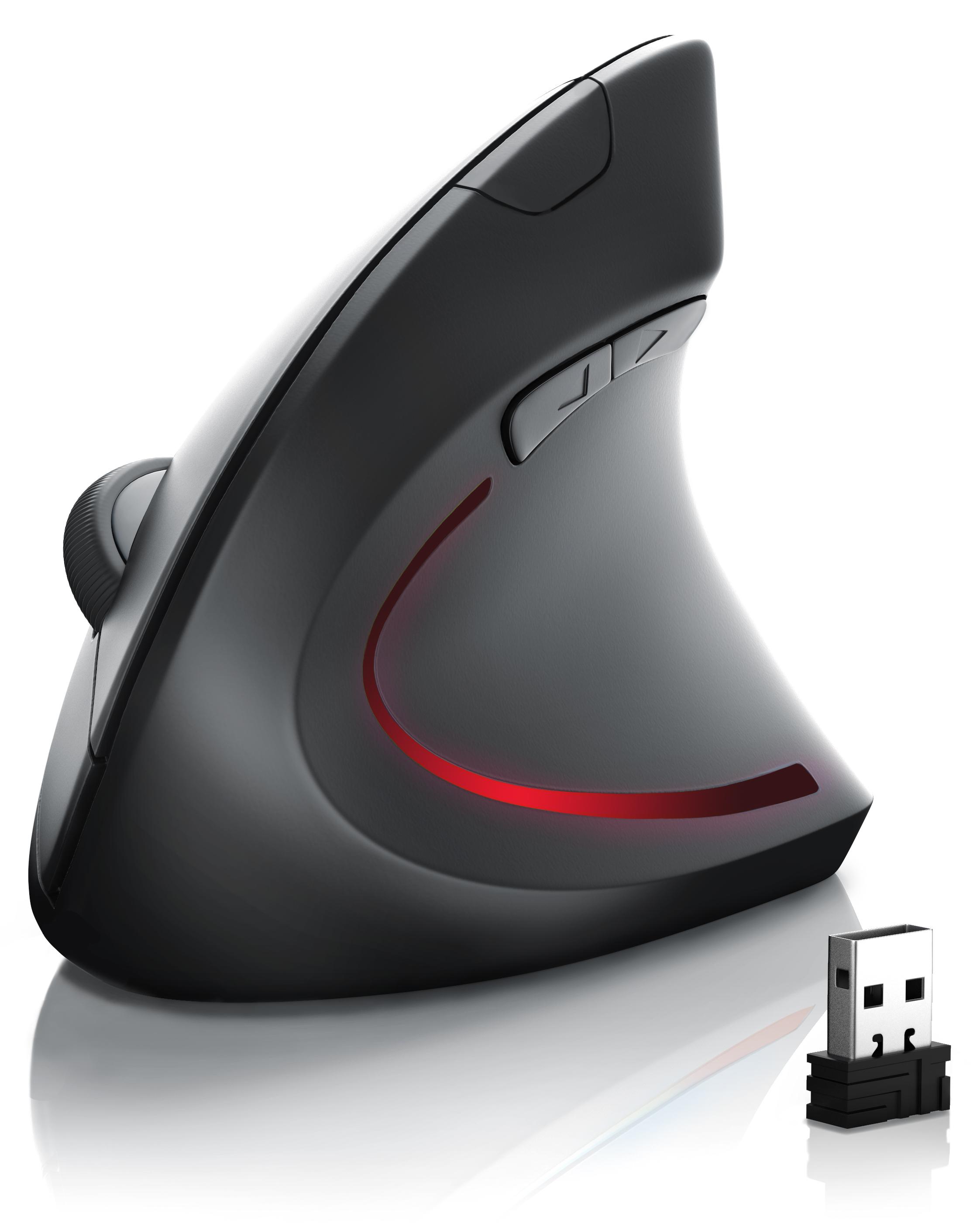 CSL kabellose vertikale Maus im ergonomischen Design - Vorbeugung gegen Mausarm / Tennisarm (RSI) 300570