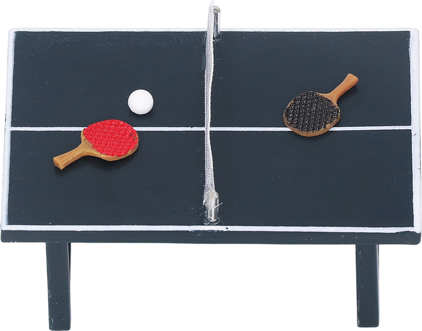 Cocosity Puppenhaus Tischtennis Set,Miniatur Tischtennis Set,Harz Puppenhaus Tischtennis Set,Puppenhaus Tischtennis Modell,Miniatur Tischtennis Modell,Puppenhaus Dekoration