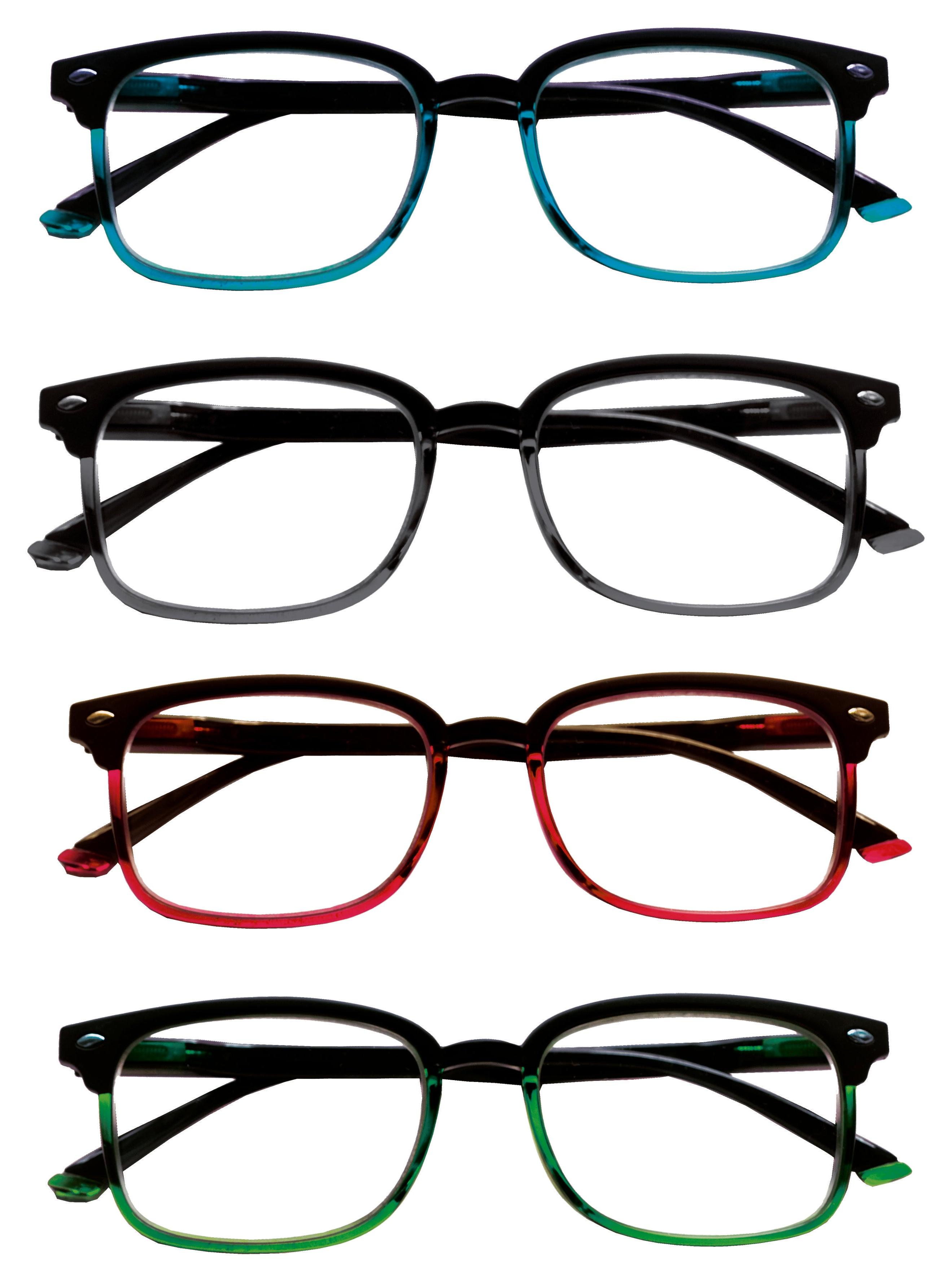 El Charro Reading Glasses Mod. Hawaii Black and Blue +1.00 6218426