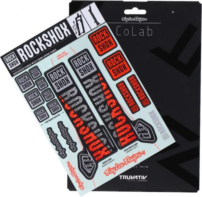 ROCK SHOX RockShox Decal Kit Rochshox Troy Lee Designs Silber/Orange 00.4318.021.001