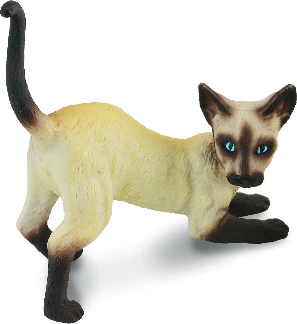 Collecta 88332 Siamkatze streckend 6 cm Hunde und Katzen