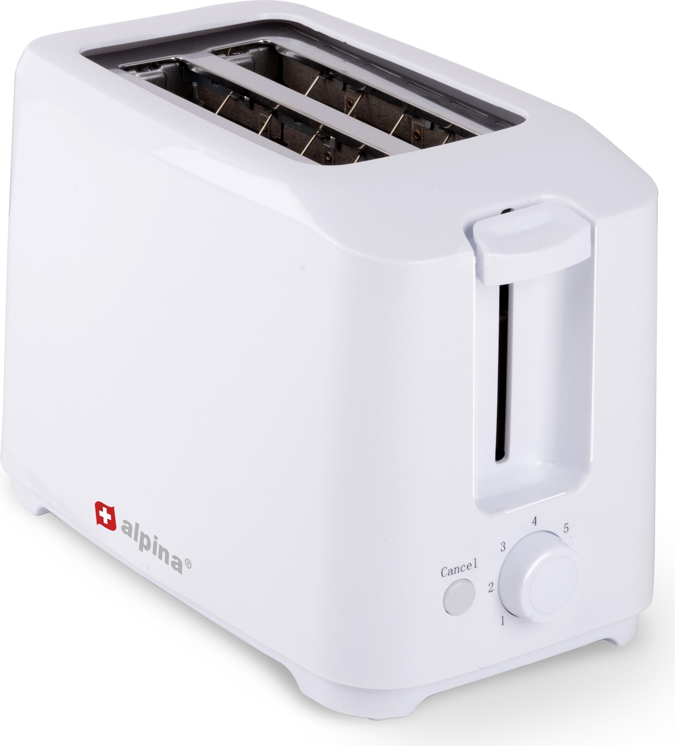 alpina Toaster 7 Ständer - 2 Scheiben - Krümelfach - 700 Watt - Weiß