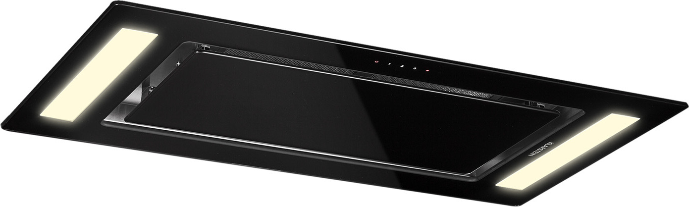 Klarstein Dunstabzugshaube, Leiser Dunstabzug, Dunstabzugshaube Unterbau, Dunstabzugshaube mit Filter, Dunstabzugshaube Einbau, Abzugshaube 90cm, 230W, 620 m³/h, Abluft/Umluft Dunstabzugshaube Schwarz
