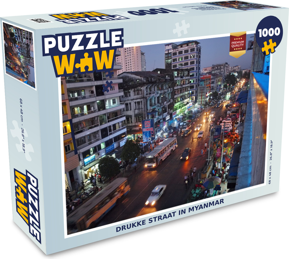 MuchoWow® Puzzle 1000 Teile Belebte Straße in Myanmar - Erwachsene - Rätsel 136|51614871