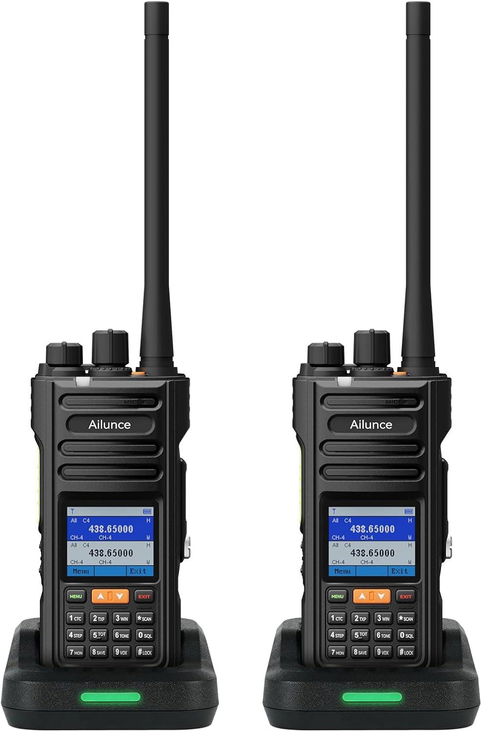 Retevis Ailunce HA2 Bluetooth-Handfunkgerät,Amateurfunk, APRS/GPS, App-Steuerung,Dualband,IP67,Empfang von Flugfunksignalen,für Klettern Skifahren 2er