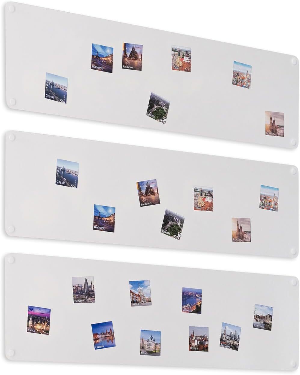 2x Magnettafel Weiß, 80x22 Cm – Edelstahl-Memoboard Für Fotos, Notizen & Erinnerungen In Wohnung, Büro, Küche
