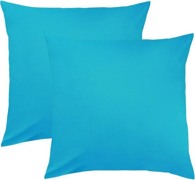 Bettwaren-Shop Single Jersey Kissenbezug Ulm 2er Pack 40x40 cm türkis