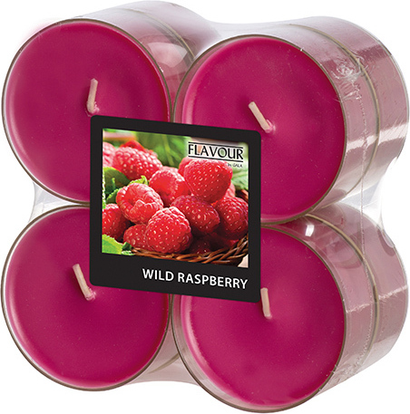 Gala Flavour Maxi Duftlichte Cherry – 12 Stück, Ø 58 Mm, 24 Mm Hoch, Bordeaux, Ca. 8h Brenndauer