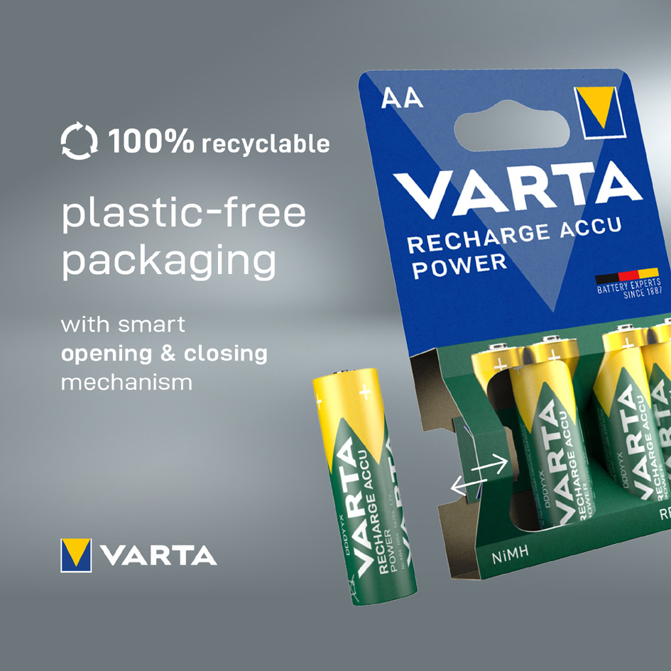 4x VARTA Battery Recycled AAA 800 MAH 1,2 V HR03 Micro (1x 4er Blister Pack)
