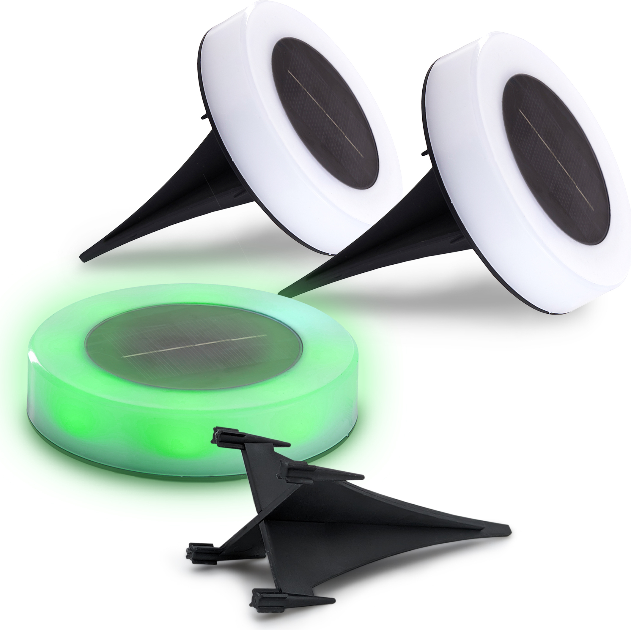 Spetebo Solar LED Schwimmlicht 2in1 - 3er Set - als Schwimmlicht oder Bodenleuchte verwendbar (3 Stück)